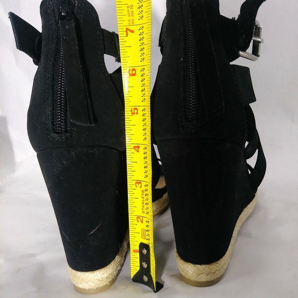 Brash Black suede criss cross wedge - Picture 3 of 12